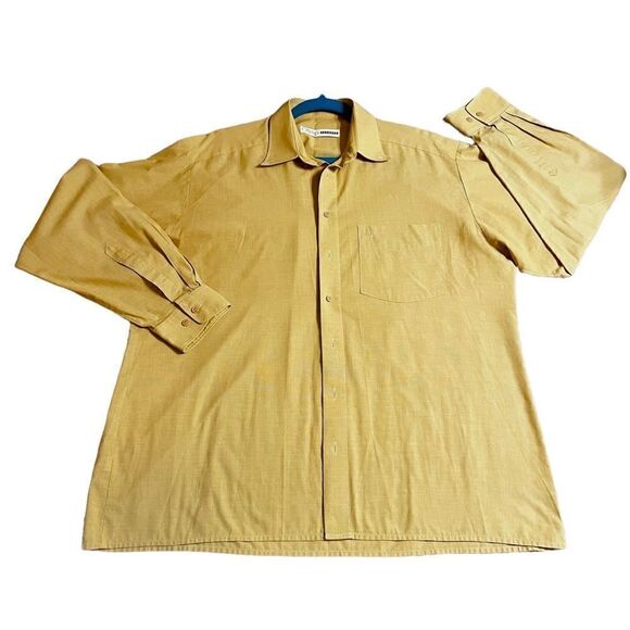 Mustard long sleeve button down shirt - Picture 1 of 9